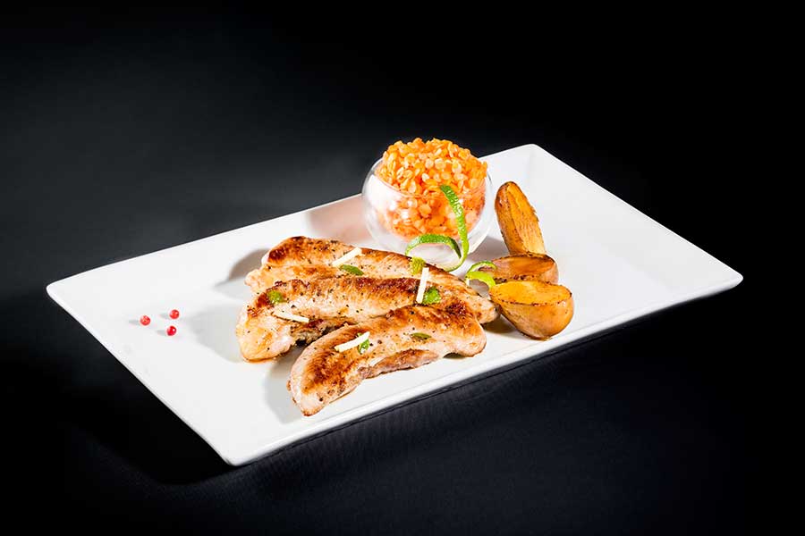 Duck tenders with honey and lemon