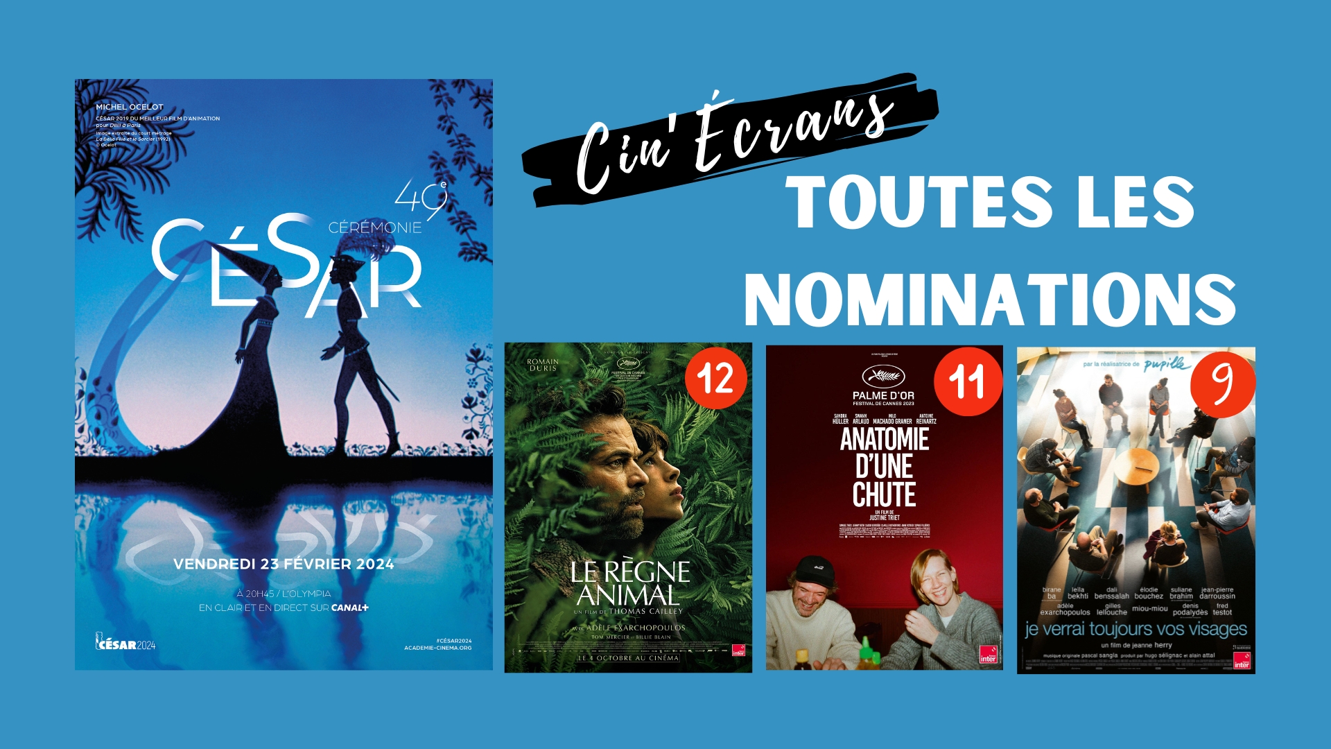 What are the favourite films of the 2024 Césars? 3 What are the favourite films of the 2024 Césars?