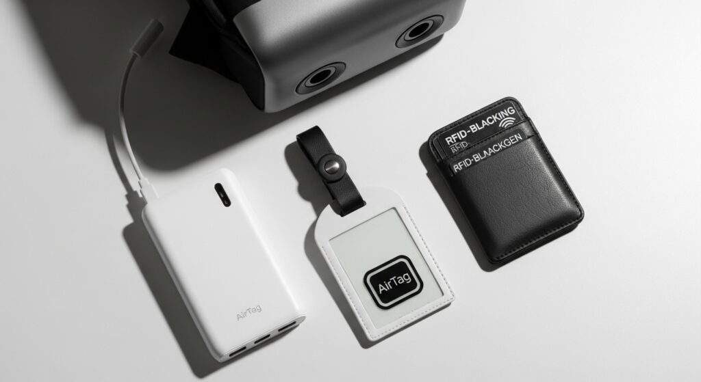 best travel gadget deals for solo female travellers anti-theft backpack power bank AirTag 2026